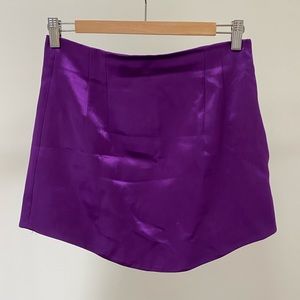 zara mini purple skirt